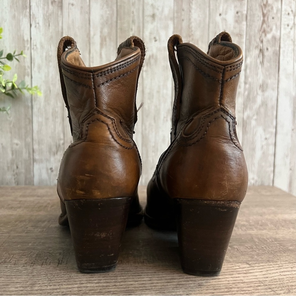 Thursday Boot Company Dark Brown Western Cowgirl Ankle Boots Womens 6.5 - Picture 5 of 7